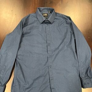 Scotch & Soda Blue Dress Shirt with Gingham Pattern